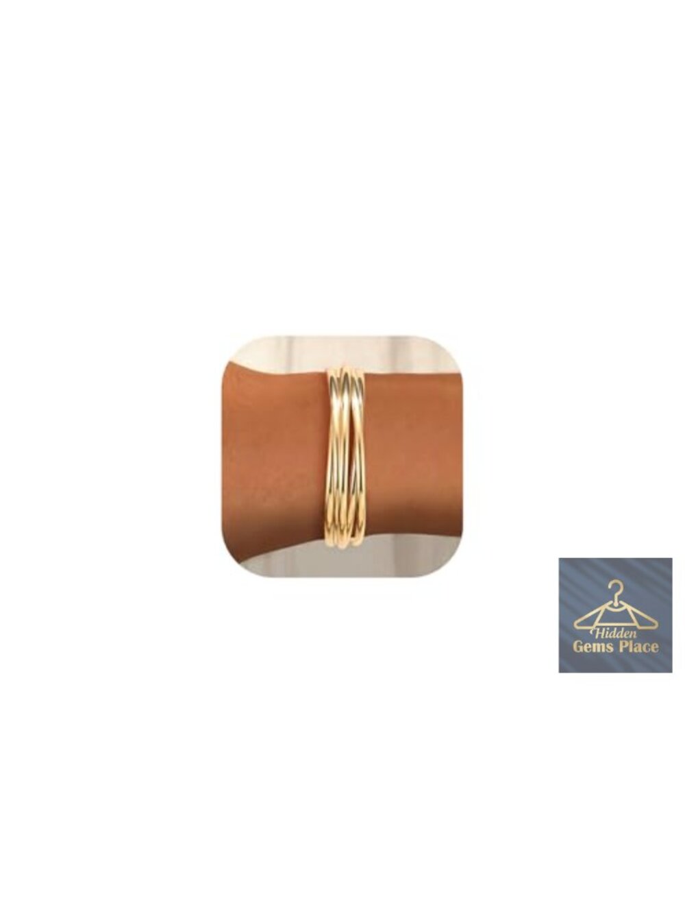 Chunky Adjustable Cuff Bracelet - Gold Plated Brass Bangle